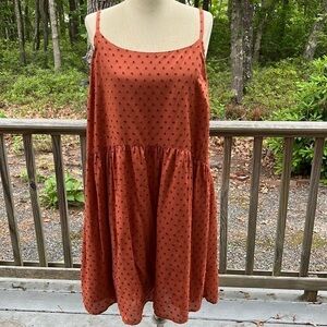 Loft oversized baby doll dress with spaghetti straps Size M NWT